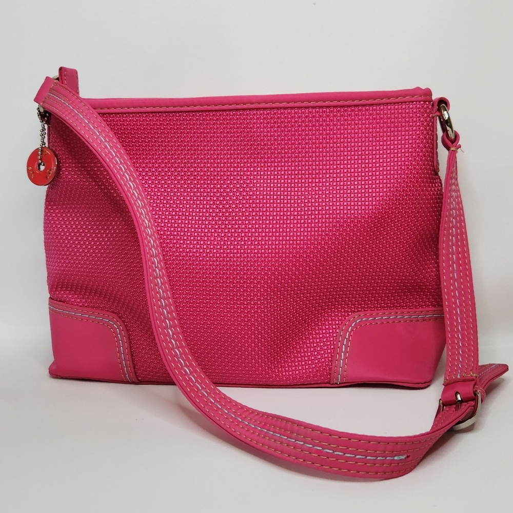 The Sak Pink Knit Weave Shoulder Bag